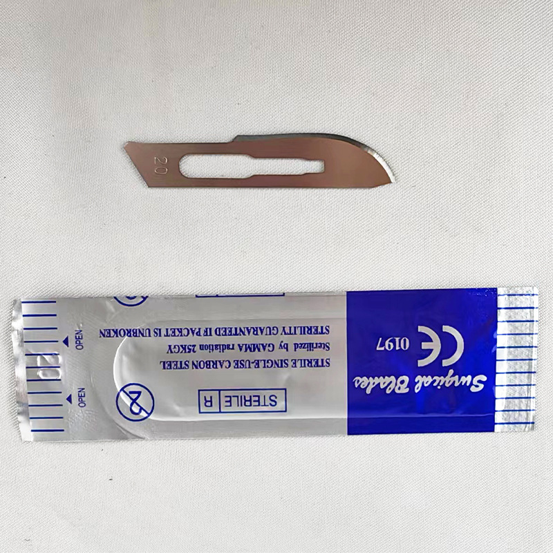 Disposable medical carbon steel surgical knife, plastic surgery skin grafting knife, medical skin removal blade details Picture