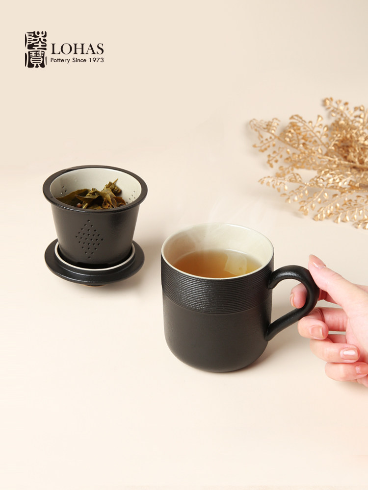 Lubao Ceramics Flagship Store's Golden Monkey Lid Cup, tea-water separation cup, portable office drinking cup, and tea sets Specification image