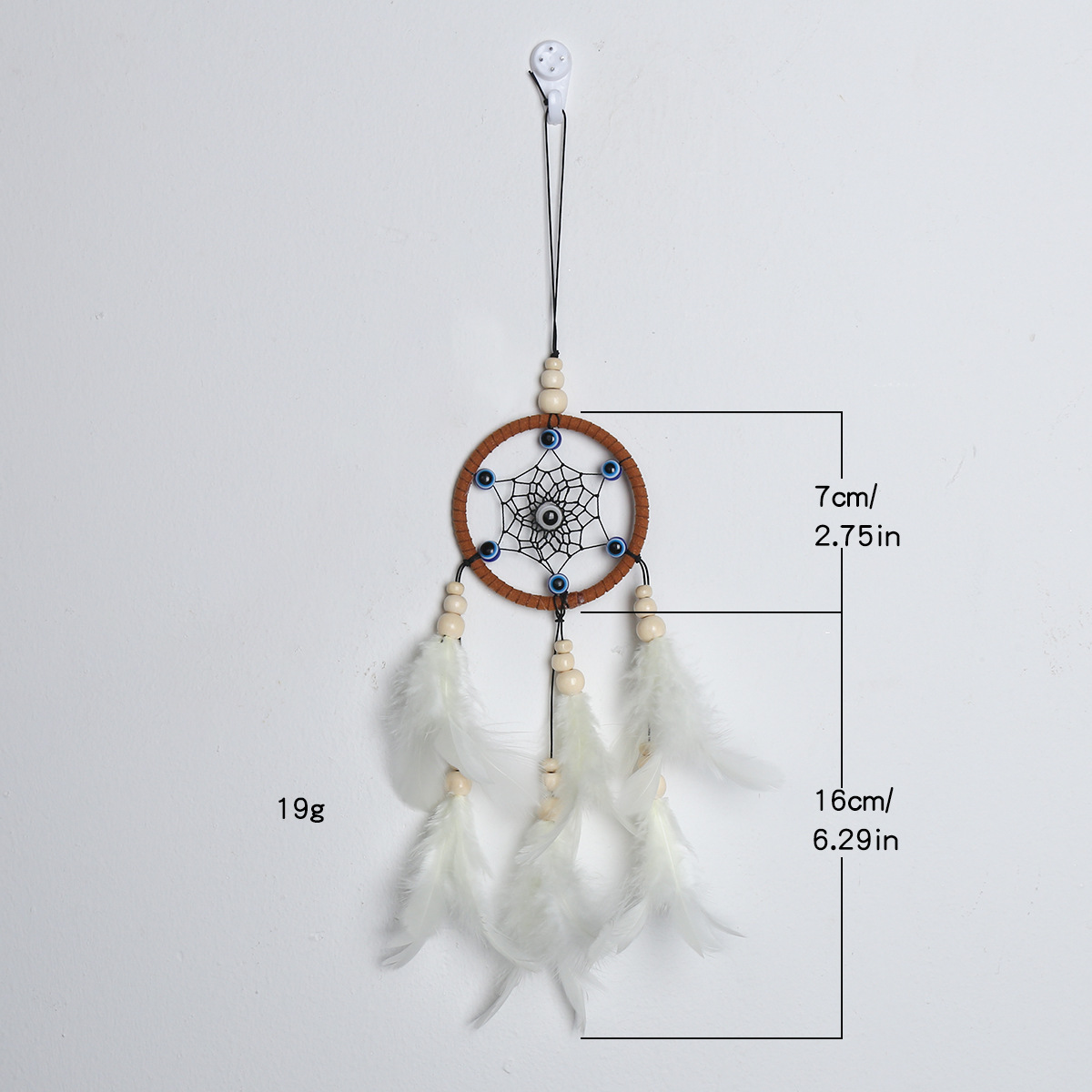New best-selling dream catcher pendant "Devil's Eye" 7cm mini Small eye wind chime girl Pendant gift decoration Item Picture