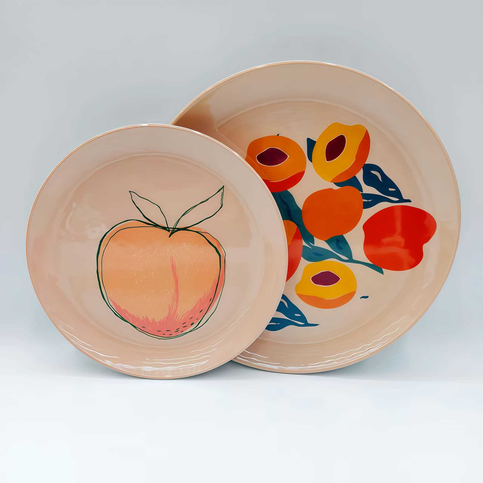 Export of A5 food-grade plates, heat-insulating and shock-resistant melamine tableware sets for Europe Specification drawing