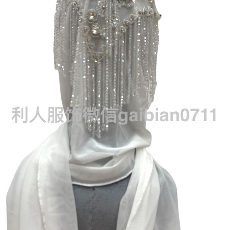 跨境新款女士花朵手工绣珠配饰优雅时尚穆斯林包头帽头巾帽