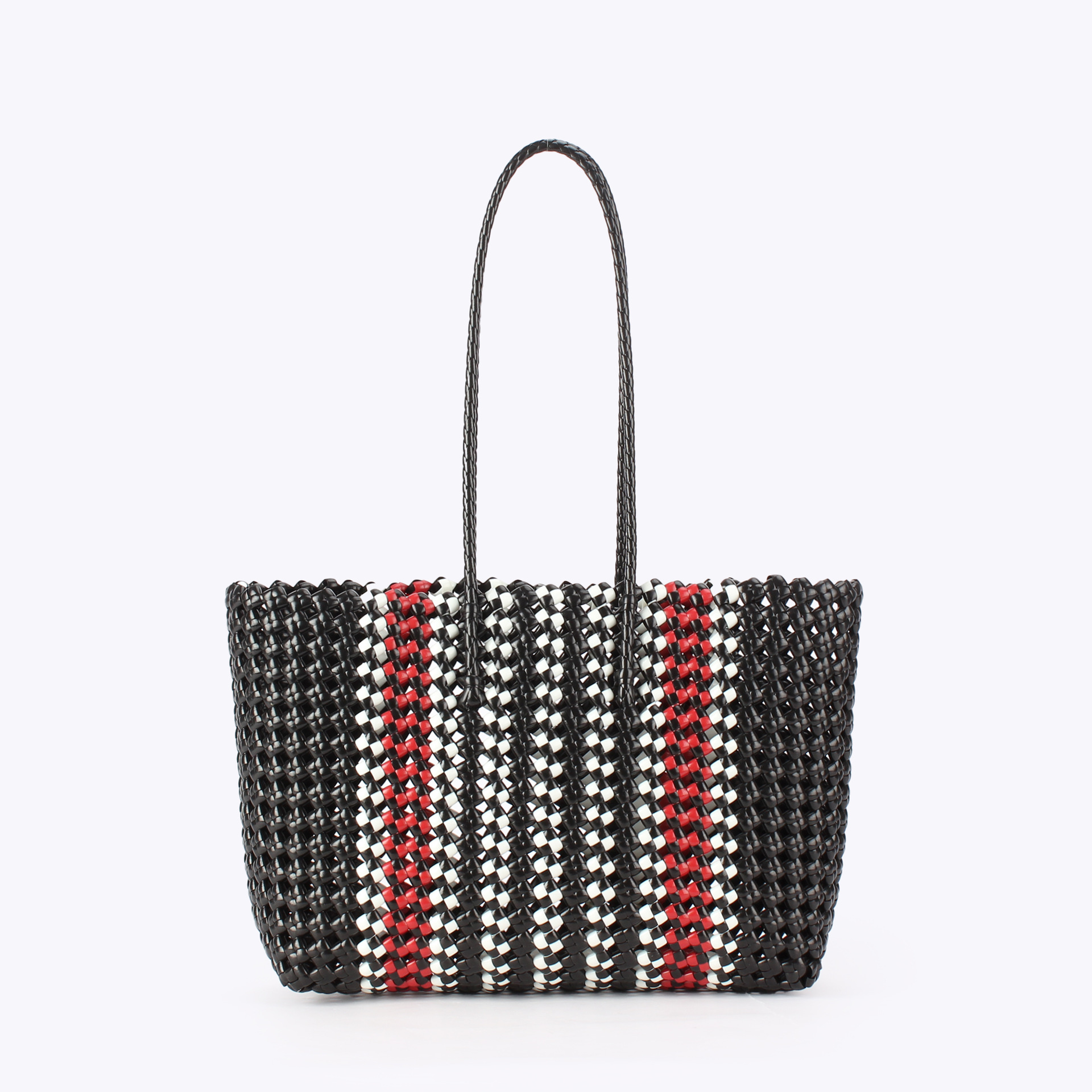 New woven eco-friendly single-shoulder bag, vegetable basket, picnic basket, fashionable handcrafted, fresh and unique, versatile shopping basket full image