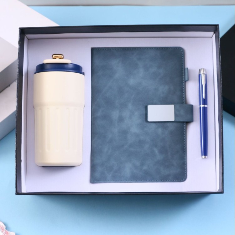 Teachers' Day Gift Set: Three-piece Business notebook set, Low-key Office water Cup and pen Business Gift set Item Picture