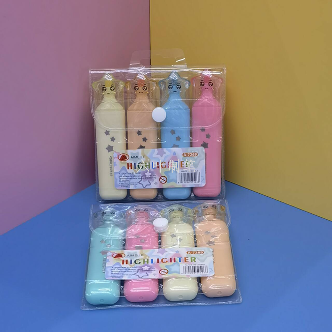 点石批发/荧光笔红色/荧光笔单色/文具/荧光细节图