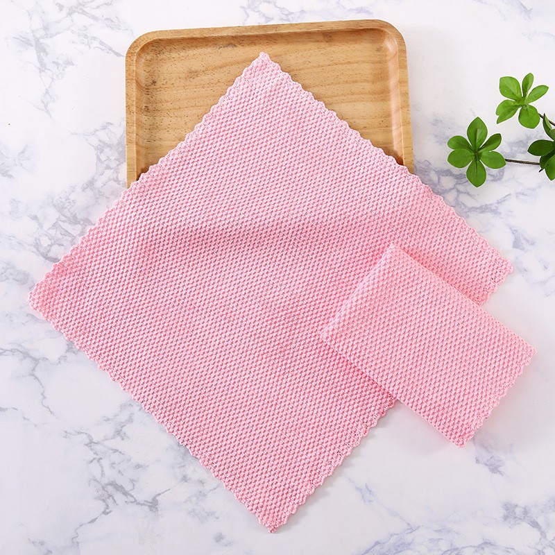 Yiwu factory direct sales pearl texture not easy to stick to oil kitchen cleaning cloths, decontamination Contel thickened absorbent cleaning cloths, custom multi-functional pearl cleaning cloths Application Scenario