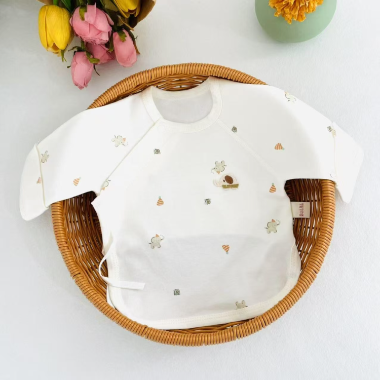 Newborn half-back clothes, baby boneless tops, cotton clothes for spring, autumn and summer, baby clothes for all four seasons, and long autumn clothes for newborns Specification image