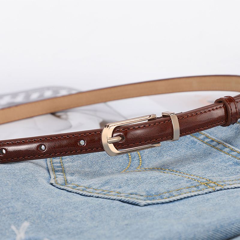 New pin buckle small belt women's fine, simple, fashionable and versatile sweater belt women's decoration with dress wholesale details Picture