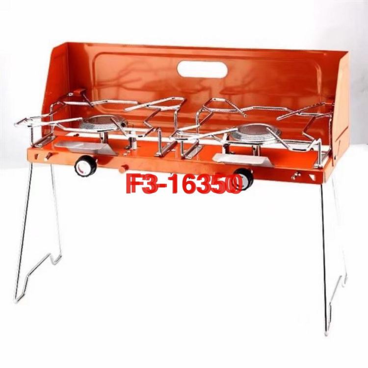 Outdoor camping portable double-head gas stove family picnic outdoor gas stove PORTABLEGASstove. Source factory Source factory