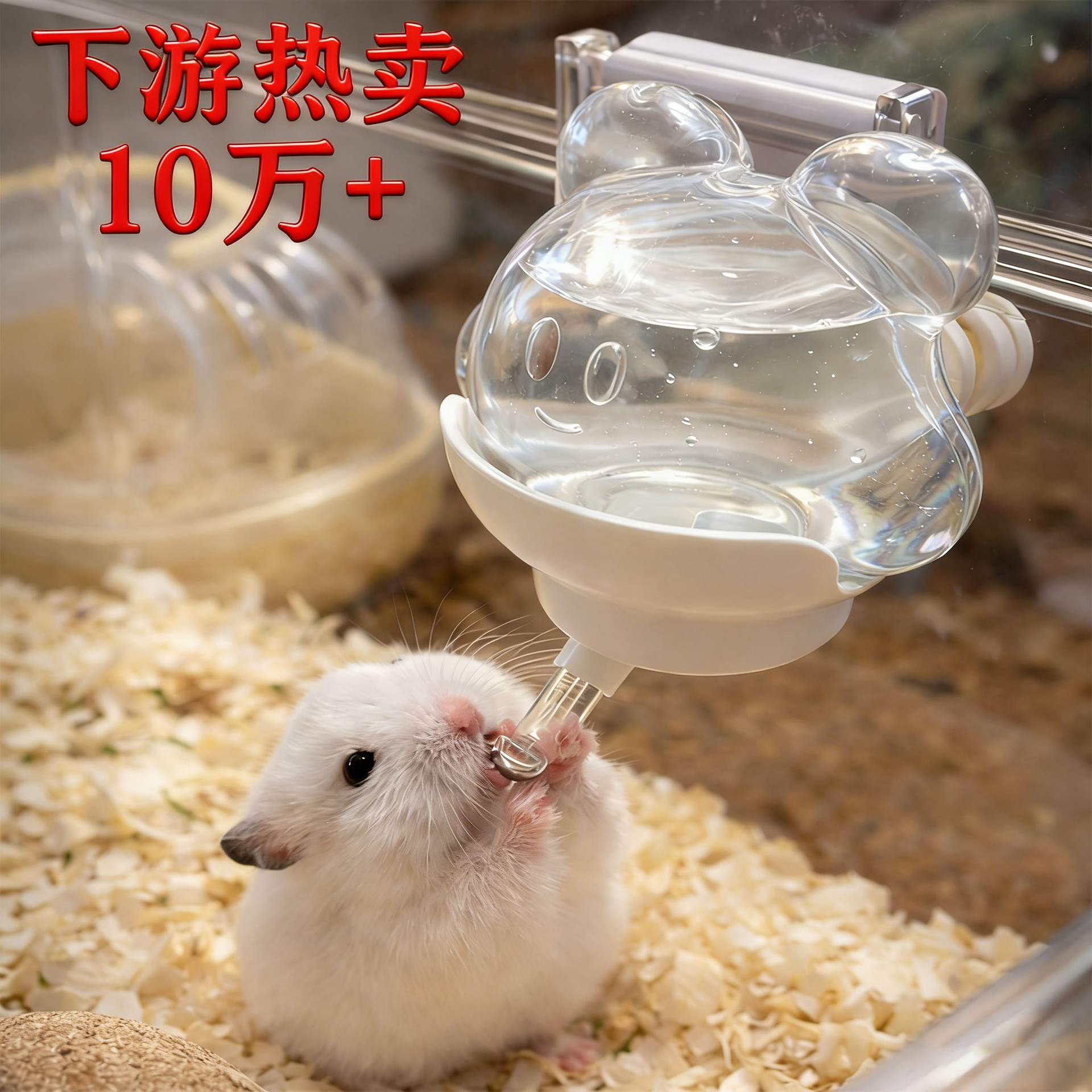 仓鼠磁吸水壶真空壁挂兔子饮水器金丝熊荷兰猪宠物喂水器仓鼠用品