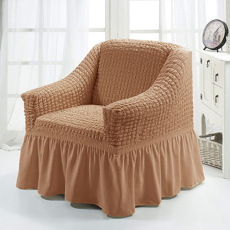 【 Elsie 】 Bubble sofa cover, all-inclusive American all-purpose set, solid color elastic sofa cover with lace, suitable for all seasons Application Scenario