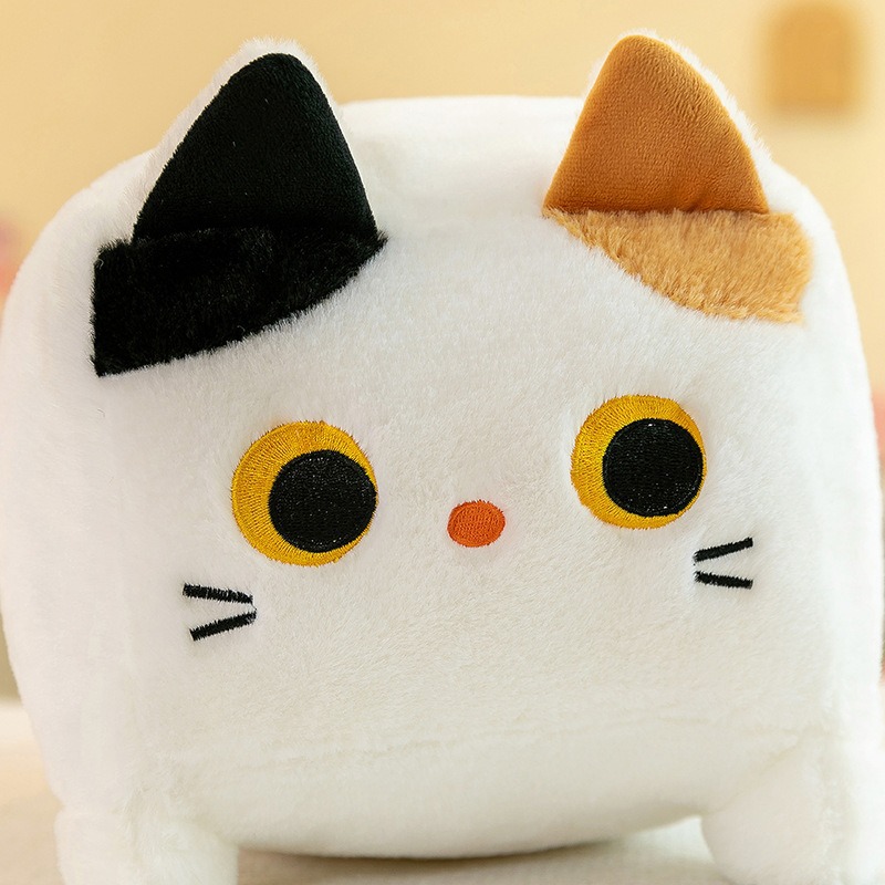Creative new square cat plush toys, cute cartoon cat figurines, event gifts for your best friend Specification image