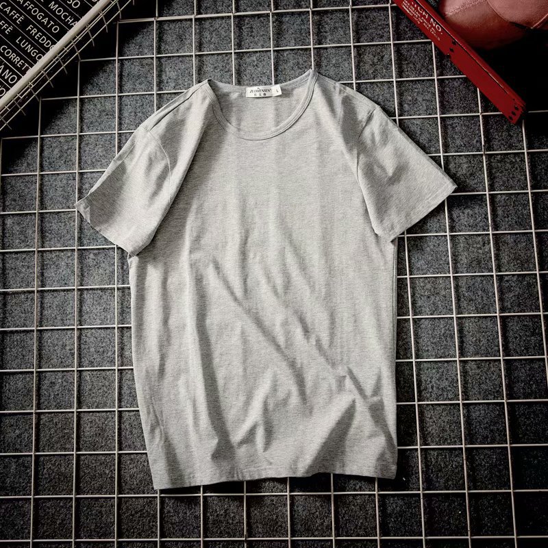 Custom-made short-sleeved white T-shirt for men details Picture