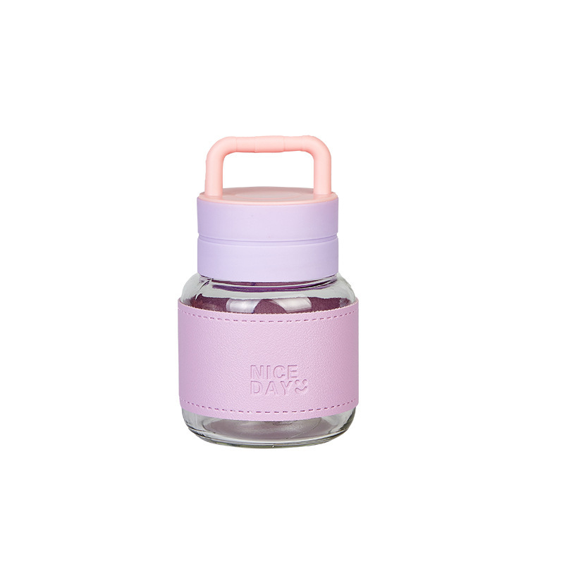 Glass cup gift Internet celebrity Chubby cup, milk shake cup, handle glass water cup, cross-border gift cup, coffee cup, creative design wholesale Application Scenario