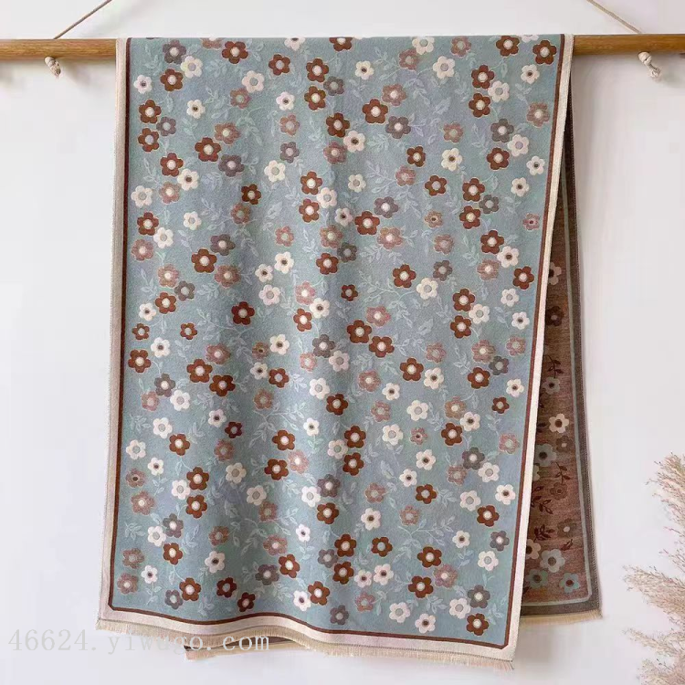 We offer wholesale scarves for e-commerce live-streaming, high-quality high-speed jacquard series with colorful small flowers, and supply chain services Specification image