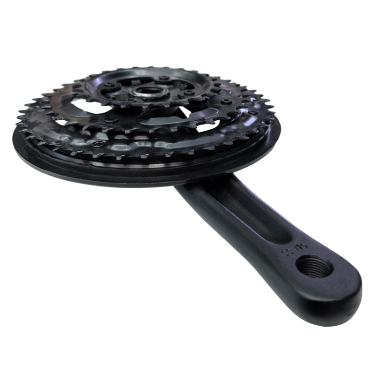 18264小款三片牙盘山地自行车牙盘齿盘链轮170曲柄塑料罩保护牙盘