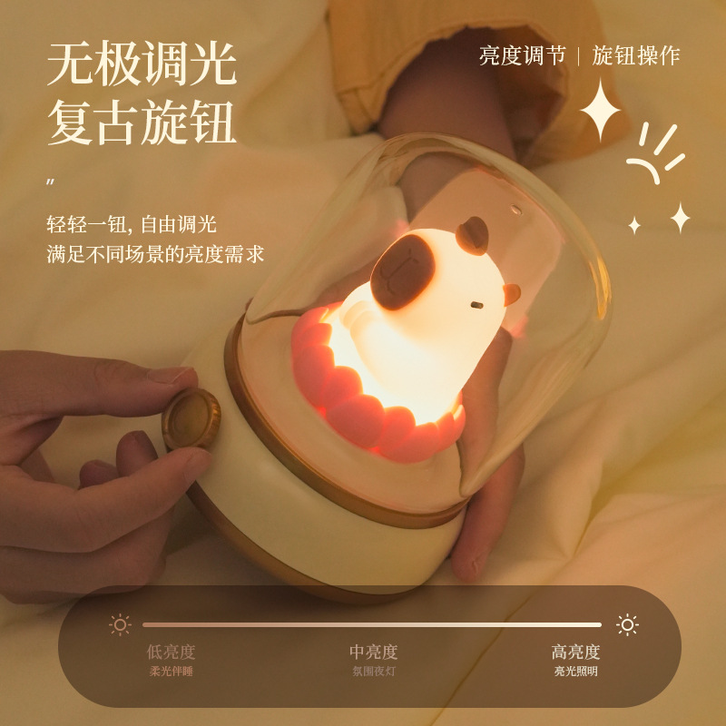 Good Luck Lotus Water Dolphin Lamp, creative USB charging, timed night light, led children's bedroom bedside ambient light Specification image