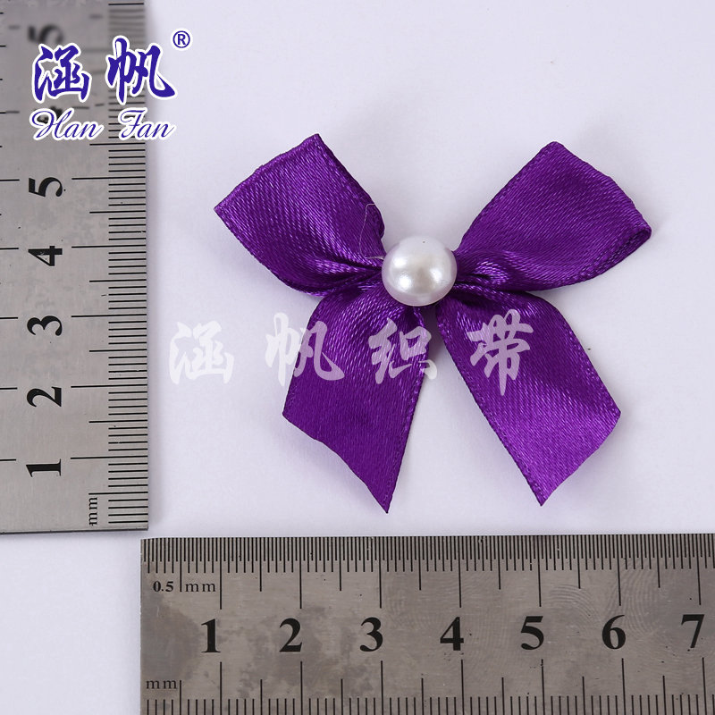Purple ribbon pearl accessories, bow hair clips, headband decoration