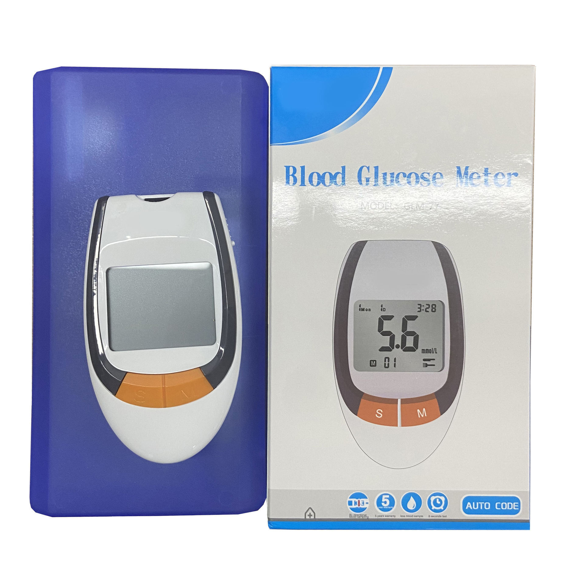 Cross-border exclusive home blood glucose tester set, portable medical-grade blood glucose meter with blood glucose test paper Specification drawing
