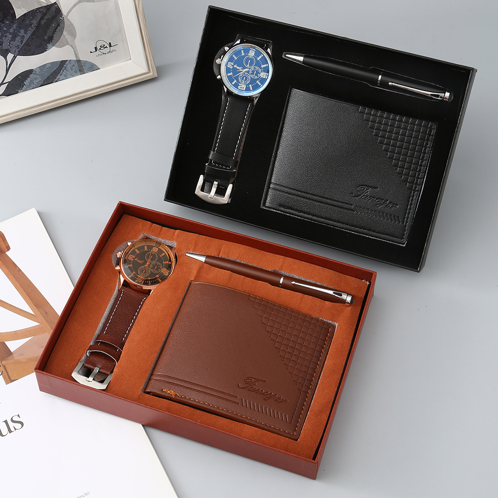 跨境商务伴手礼礼品套装 男士手表钱包礼盒套装教师节送老师礼物