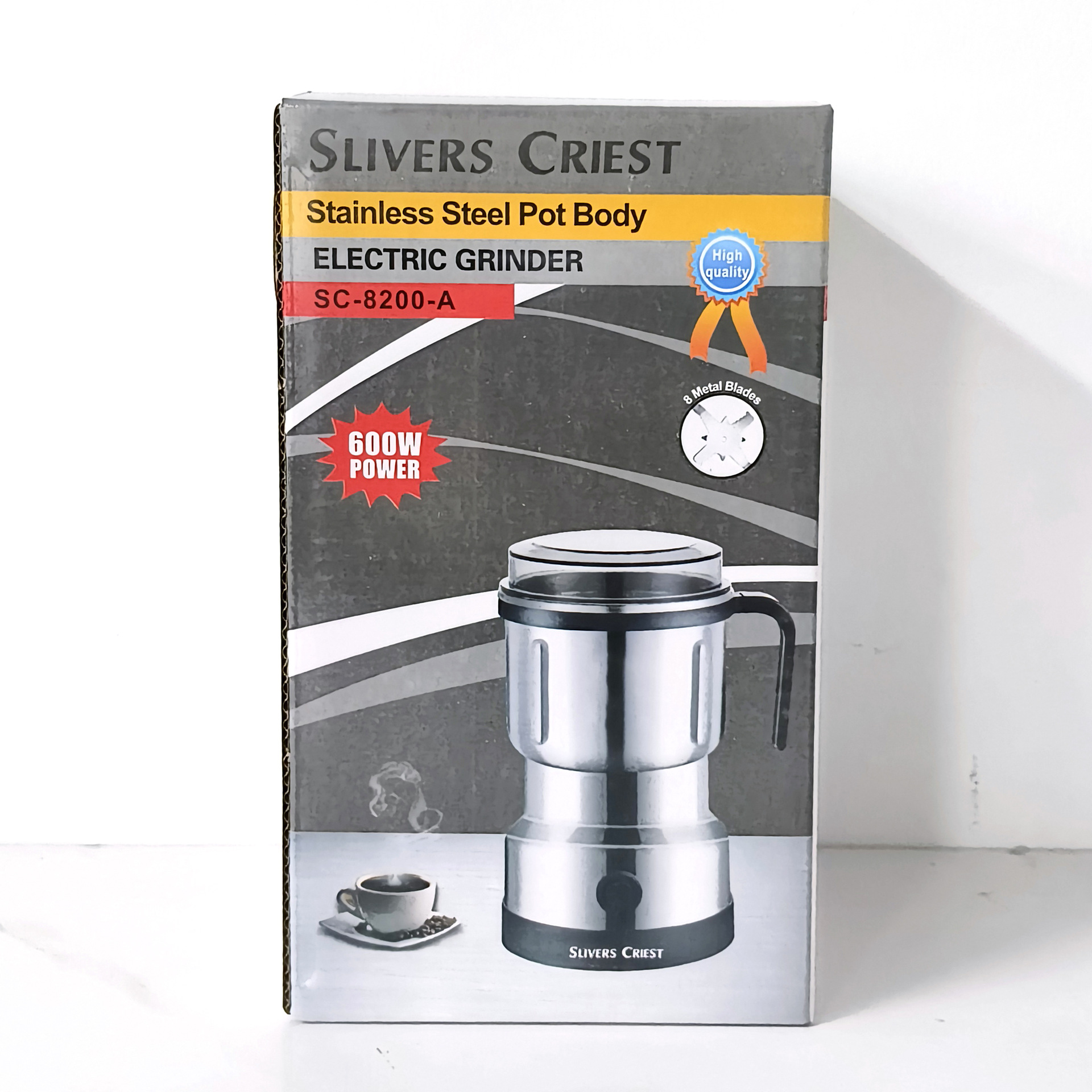 跨境4刀多功能便携带手柄家用研磨机电动研磨器药材粉碎机磨粉机