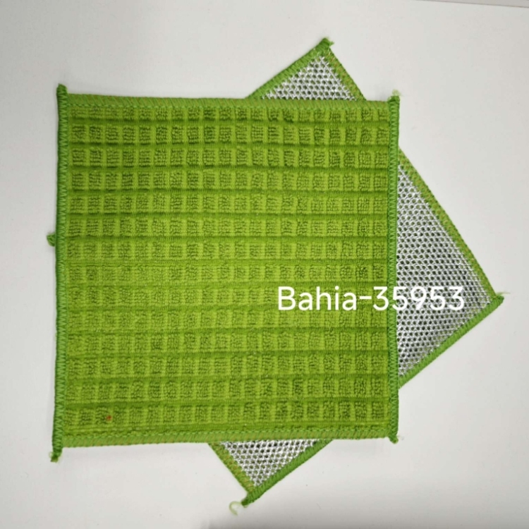 Double-layer composite silver wire dishwashing cloth with a grid pattern, and dishwashing cloth for POTS and pans Specification image