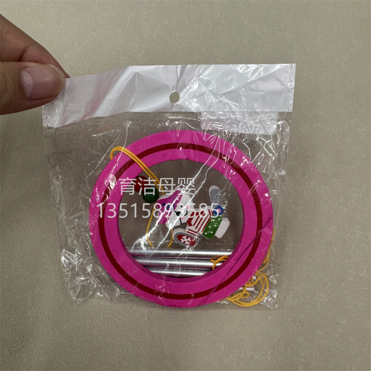 跨境儿童风铃套装3D旋转风铃创意木制diy挂件复活节木质装饰挂件细节图