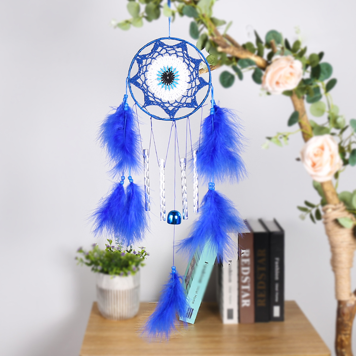 Creative Evil Eye Dreamcatcher Pendant, wind chime tube Dreamcatcher, cross-border bestseller, Dreamcatcher pendant, Devil's Eye details Picture