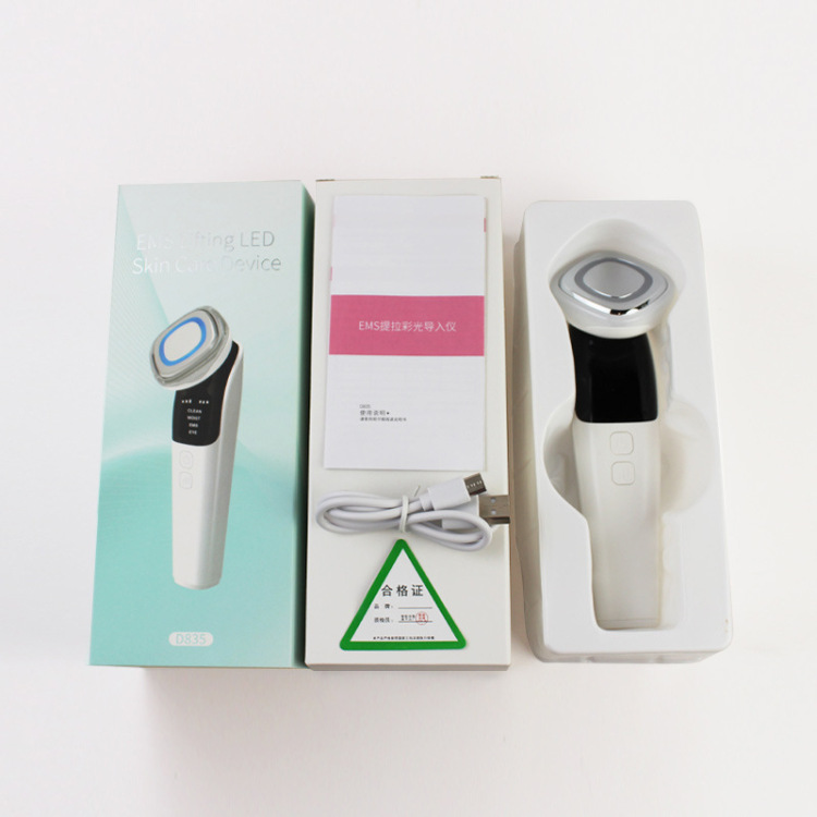 新款微电流脸部紧致美容仪红蓝光子嫩肤仪超声波导入仪医疗设备