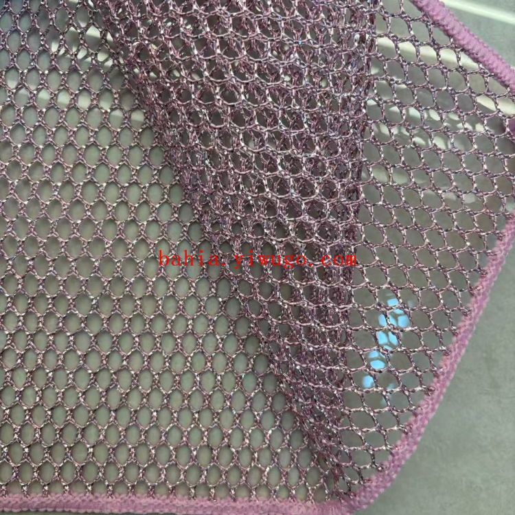 Honeycomb silver wire cloth, grid cloth, dishwashing cloth, pot scrubbing cloth, kitchenware and stove cleaning cloth Specification image
