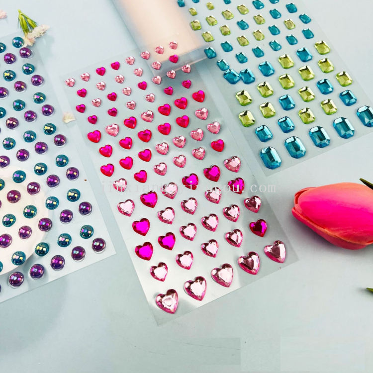 闪亮宝石钻贴儿童卡通水晶钻贴亚克力钻石贴画3D立体点点创意钻贴产品图