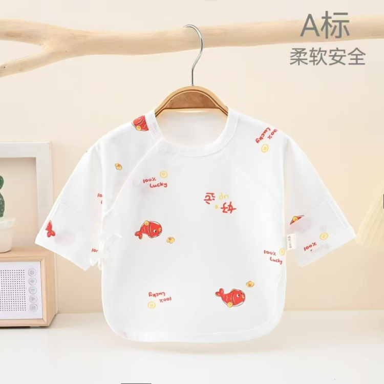 Newborn half-back clothes, baby boneless tops, cotton clothes for spring, autumn and summer, baby clothes for all four seasons, and long autumn clothes for newborns Application Scenario
