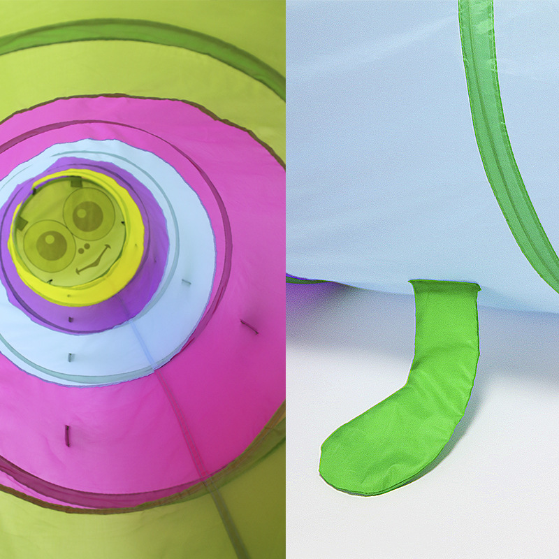 早教感统训练器材儿童帐篷阳光隧道毛毛虫隧道筒宝宝游戏学爬玩具产品图
