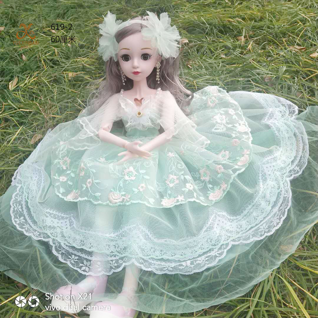 New large 60cm DIY Barbie doll, girl's house play gift, wedding dress, princess set, children's toy Specification image