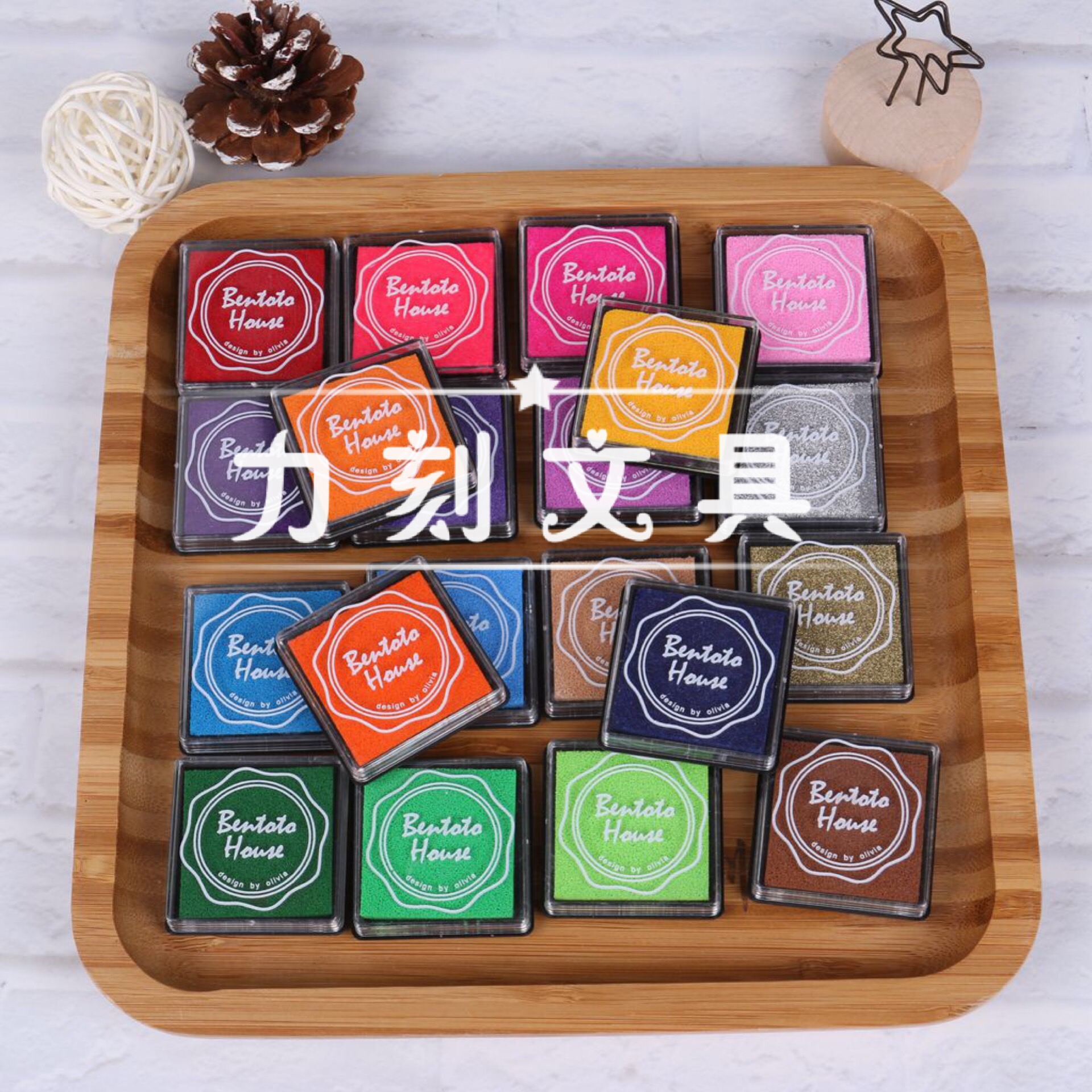 幼儿园儿童学生20色印泥 4*4彩色印台 厂家直销一件代发