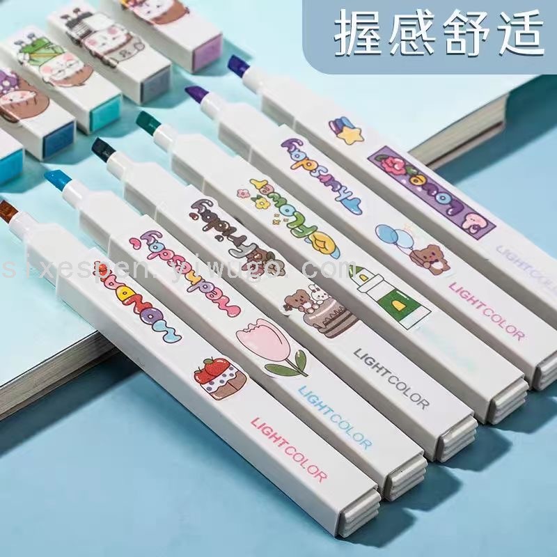Macaron color highlighter set, eye-protecting color highlighter, specially designed for planners
