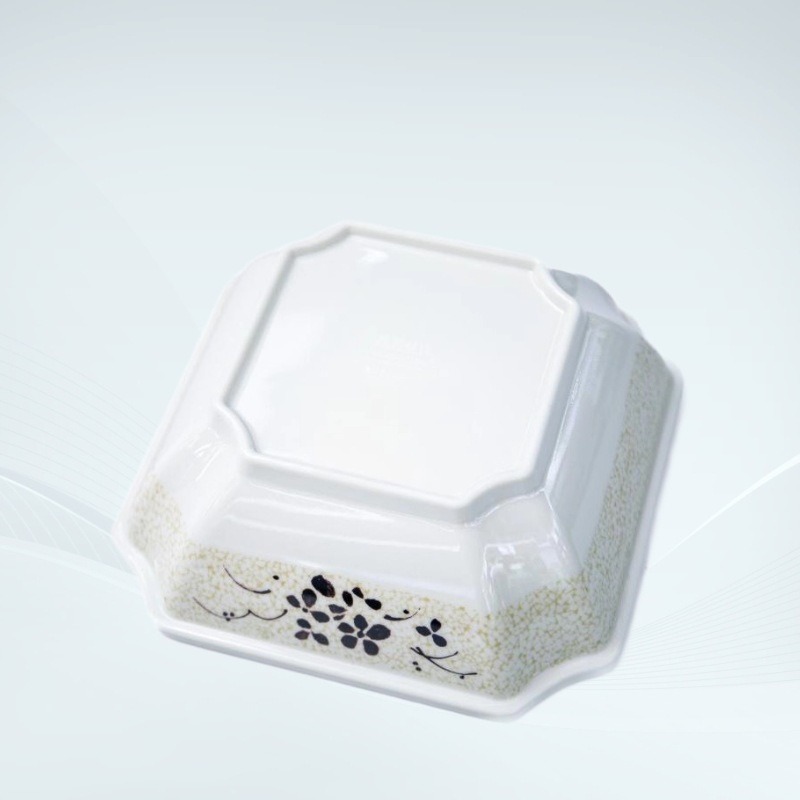 Wholesale of kiln-transformed square bowls, imitation porcelain rice bowls, retro tableware bowls, household dry rice bowls, small bowls, noodle bowls and fruit bowls