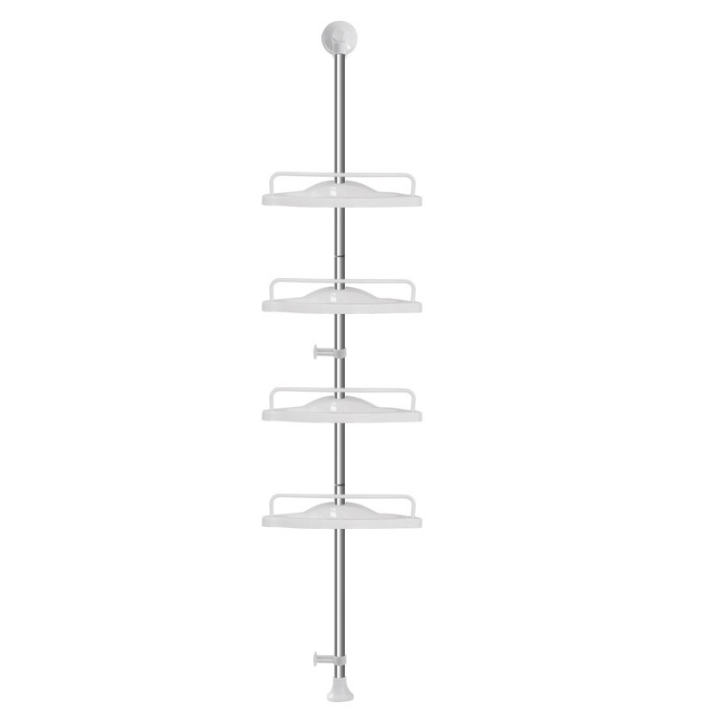 Cross-border shelves, floor-to-ceiling shelves, bathroom corner shelves, bathroom shelves details Picture