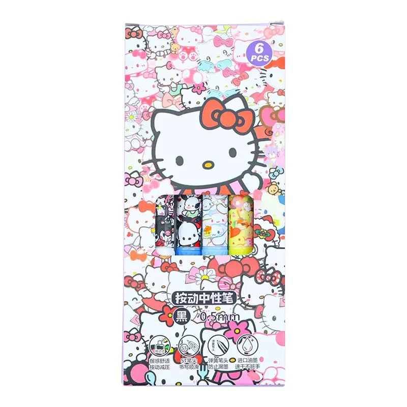 Cute cartoon kt cat practice pen ST smooth quick-drying gel pen high appearance level girlish style 0.5mm black pen Item Picture