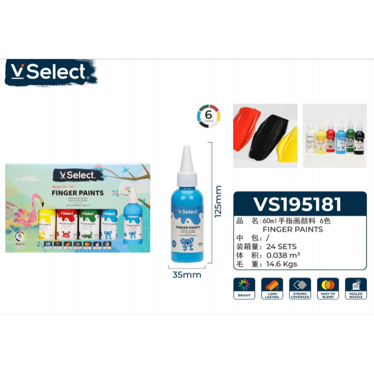 60ml Children's finger paint 6-color washable and non-toxic baby doodling early education handmade paint set Application Scenario