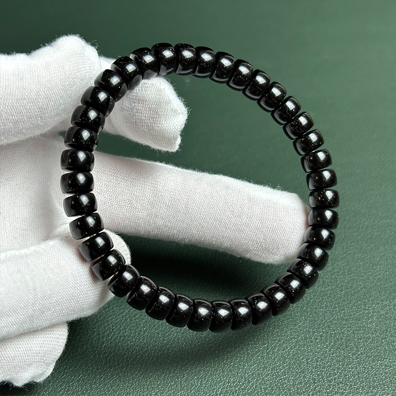 【8mm Straight Cut Bracelet 】 All-handmade, original ecological Indonesian coconut stem single-loop bracelet beads for men and women Specification image