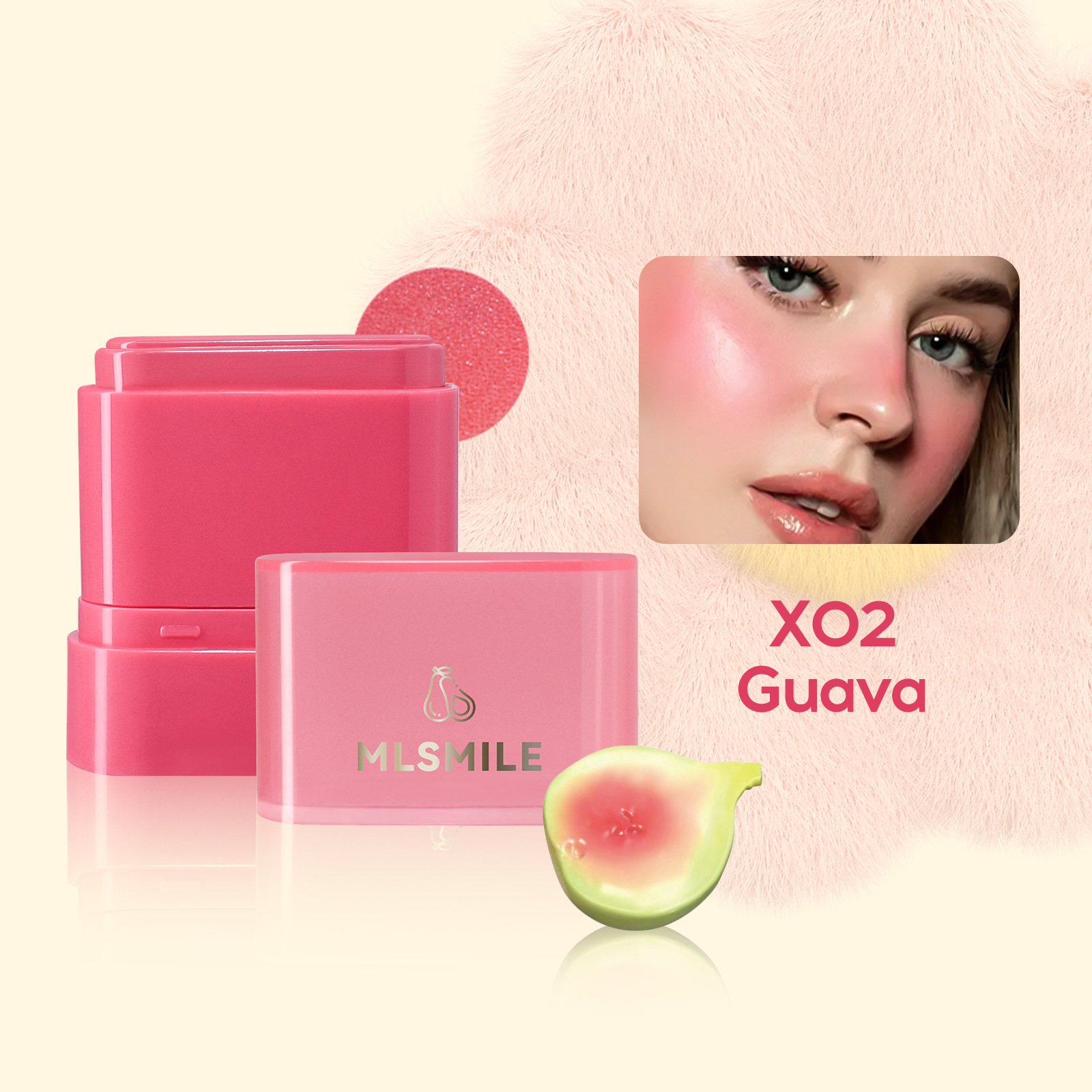 Yicai Highlighters contour Waterproof, moisturizing, shiny and color-changing Fruit two-in-one herbal flat tube Cheek Blush Lipstick, high-quality OEM/ODM factory customized wholesale, small batch customization Item Picture