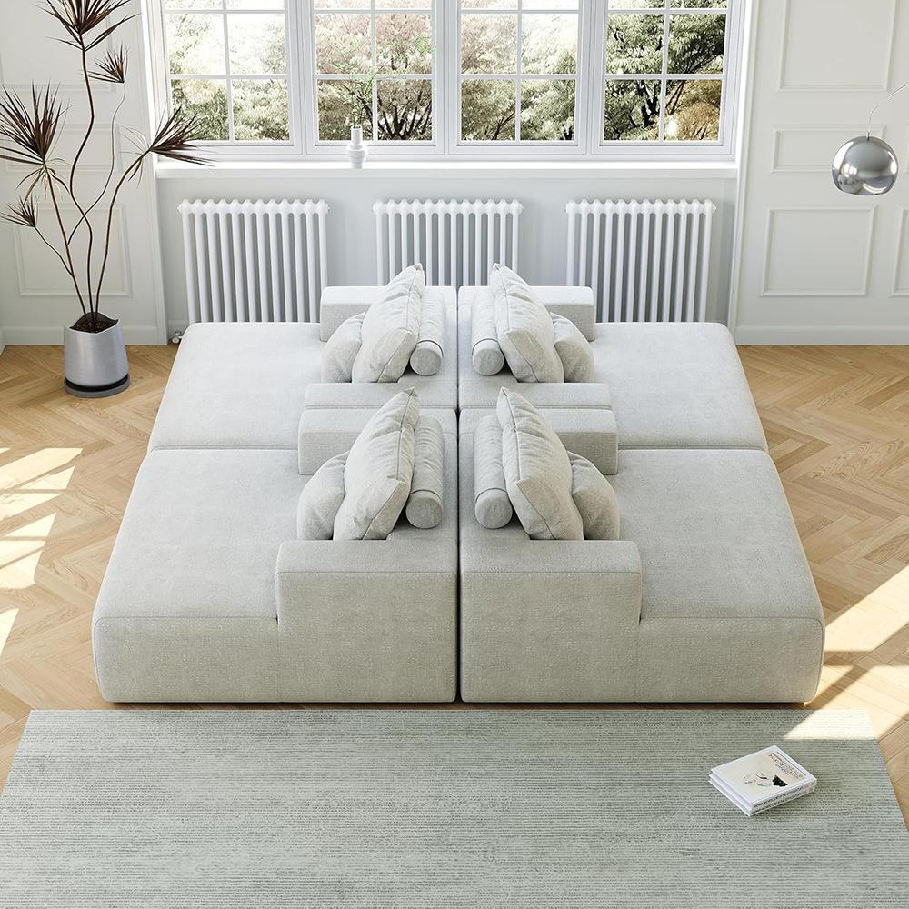 Cross-border compressed sponge sofa, high-density rebound modular sofa, lying home, living room casual single sofa details Picture