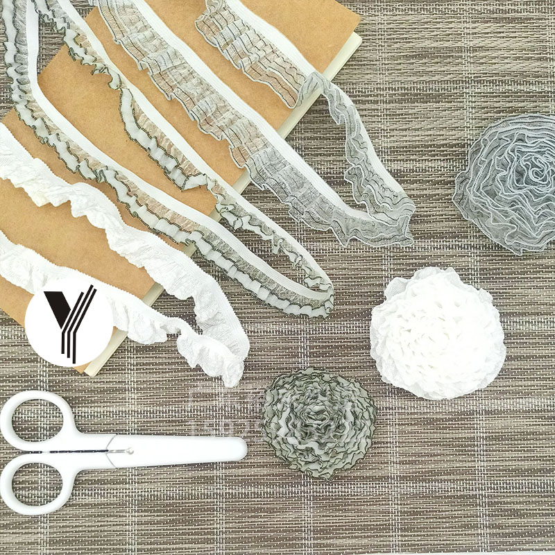 厂家现货金银葱木耳花边松紧带弹力织带尼龙服装下摆女装裙裤辅料