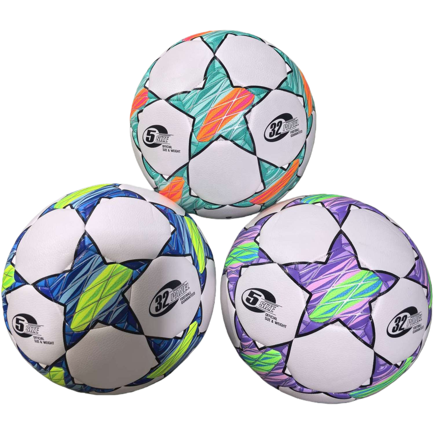Colorful football match balls, wear-resistant and anti-slip, children's and adults' outdoor training balls