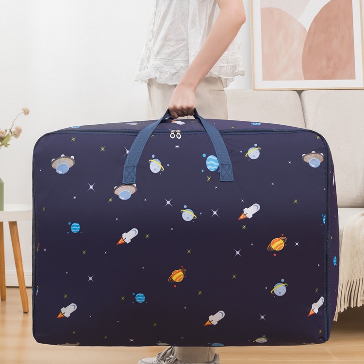 Three-piece set of household quilt storage bags, Oxford cloth thickened waterproof cotton quilt, clothes, luggage, moving packing and storage bag details Picture