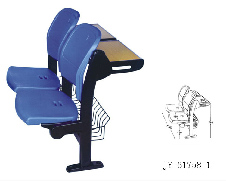 JY-61758-1豪华固定式中空排椅平面阶梯室教学办公椅子