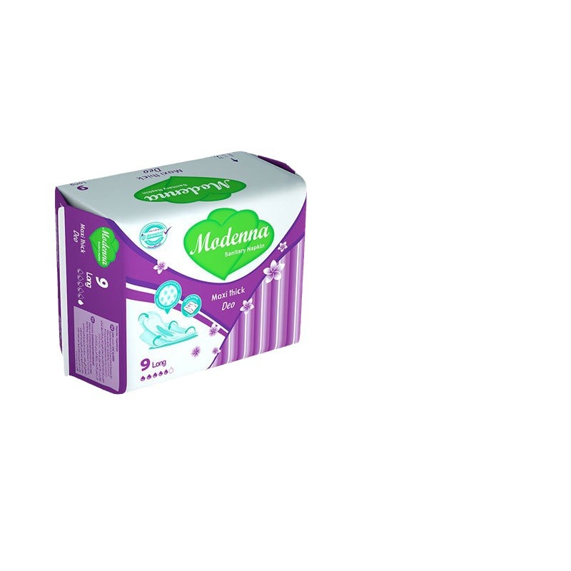 厂家直供女性护垫日夜用姨妈巾外贸出口也门al印蓝卫生巾中东市场