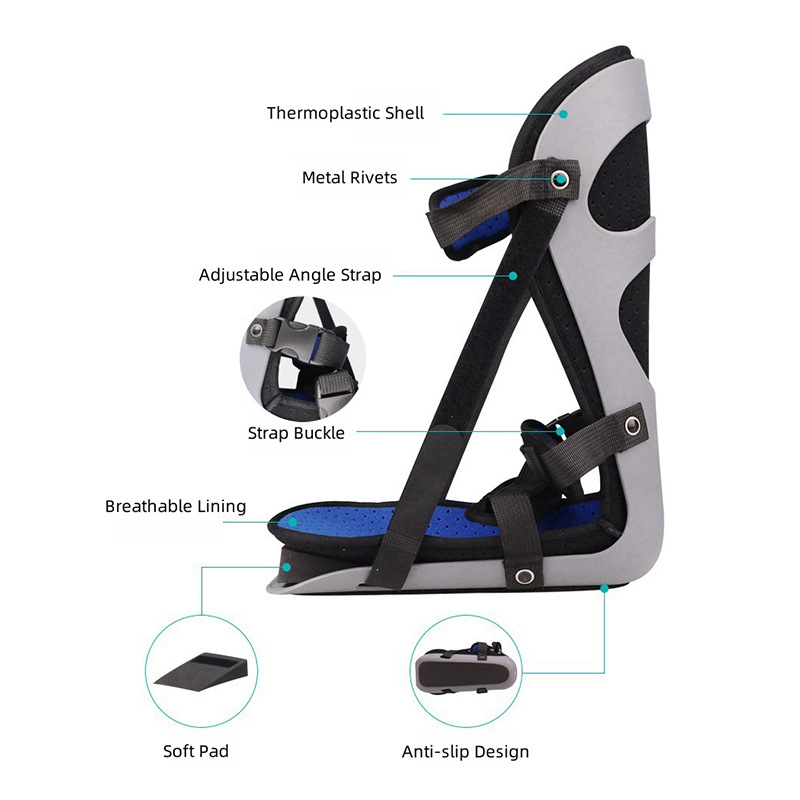 Ankle fixation brace, ankle orthosis, adjustable ankle and foot fixator, ankle joint fixation bracket