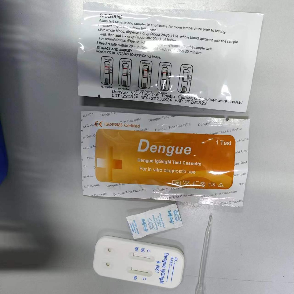 Disposable Dengue test strips - English independent packaging kit details Picture