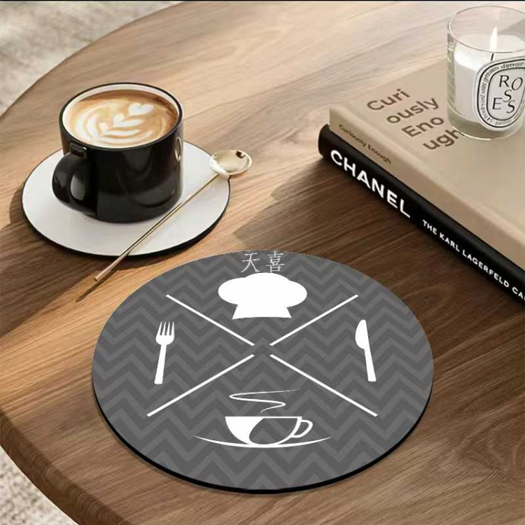 Kitchen countertop mat, soft diatom mud absorbent mat, cup mat, washbasin bowl and chopsticks anti-slip and water-draining mat, bar counter technology cloth Specification image